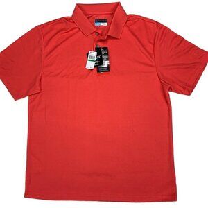 HYBRID APPAREL Mens Coral Athletic Fit Moisture Wicking Polo L